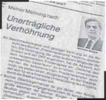 Zeitungsausschnitt des Bonner Rundschau